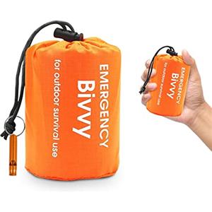 Esteopt Sacco a pelo di emergenza, sacco a pelo di sopravvivenza, sacco a pelo di sopravvivenza, coperta di primo soccorso, impermeabile, tubo caldo, tenda ultraleggera, protezione dal freddo, tenda di