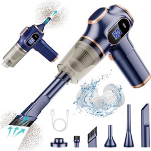 SIUHEN Aspira Briciole Elettrico Senza Filo Aspirapolvere Auto e Soffiatore 2 in 1 Aspirabriciole Mini Portatile Potente Aspiratore Piccolo Macchina tx Air Duster Aspirapro Pro Professionale 3000mAh a Mano