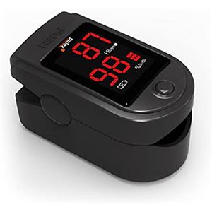 Pulox Pulsossimetro Pulox-PO-100 con display a LED saturimetro in colore nero