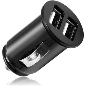 Duluok Samsung Caricatore USB Auto Doppia porta USB A Caricabatteria per auto per 15/14/13/12 Samsung Pad Air Huawei Xiaomi 12-24V Nero