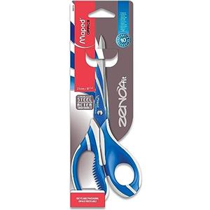 Maped Forbice Zenoa Fit 21 cm - Asimmetrica, Ergonomica e con Lamelle Morbide in Acciaio Inossidabile