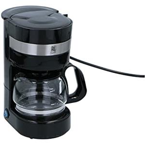 All Ride Macchina Caffè 24 Volt - Macchina Caffe Americano Accendisigari per Auto e Camion - Caffe Automatica Filtro - Funzione Mantenimento Caldo - Macchina da Caffè con Caraffa in Vetro - Nero