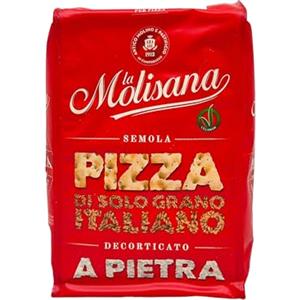 La Molisana, Semola di Grano Duro per Pizza, Solo Grano Italiano Decorticato a Pietra - Ideale per Pizza - Confezione da 1 kg