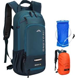 LOCAL LION Zaino Mtb 10L con Coprizaino e Copricasco, Zaini Bici Ultraleggero per Uomo e Donna, Zainetto Ciclismo Traspirante, Zainetti Mountain Bike per Trail Running Moto Trekking e Sci
