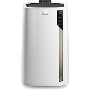 De'Longhi Pinguino PACEL98ECO Climatizzatore Portatile Silenzioso con Tecnologia Eco Real Feel, Interfaccia Digitale, Funzione deumidificatore, 2.7 kW, 64 Decibel, Plastica, Bianco
