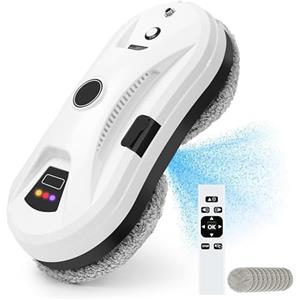 NamYoprce Robot Lavavetri Finestre,Robot Lavavetri, Pulitore intelligente delle Finestre con Spruzzo d'acqua Automatico, 5600PA, Robot Lavacristalli Telecomandato per Finestre,Piastrelle,Porta di vetro