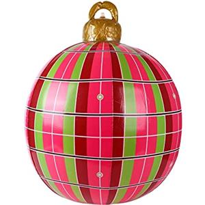 GLAITC Palla Decorata Di Natale Palla di Natale gonfiabile di Natale Palla Gonfiabile di Natale Gigante Palline di Natale Gonfiabili in PVC Per le Vacanze Di Festa Di Nozze Decorazioni