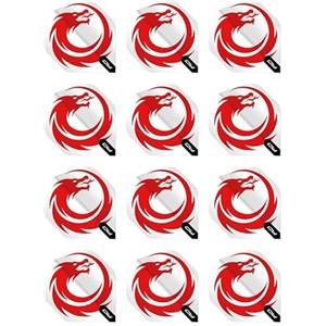 RED DRAGON White Dragon Design Hardcore XT - Set di 4 alette per freccette