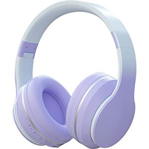 Usoun Cuffie Wireless Over-Ear,Cuffie per Bambini Bluetooth Senza Fili,cuffie bambini con Microfono,HiFi Stereo,Cuffie Wireless e Cablate,Micro SD/TF per Bambini/bambino/Adulti/Telefono/PC(Viola)