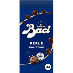 BACI PERUGINA Perle Cioccolatini Fondenti ripieni alle Nocciole, Sacchetto 154g