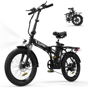 ELEKGO Bici Elettrica 20 Fat Tire 3.0 Bicicletta Elettrica Batteria 36V12Ah Bicicletta Pieghevole, Trasmissione a 7 velocità City Bike, Motore 250W Mountain Bike per Adulti