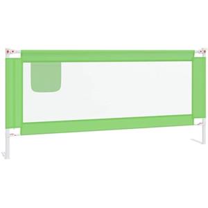 vidaXL Sponda Letto di Sicurezza per Bambini Verde 200x25cm in Tessuto
