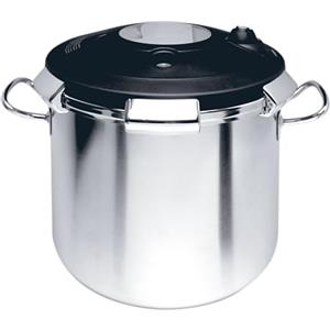 Artame ART38220 - Pentola a vapore grande volume pro, dispositivo di cottura a pressione Luna tutti i piani cottura, inclusa induzione, in acciaio inox, Ø32 cm x altezza 26 cm, 20 l