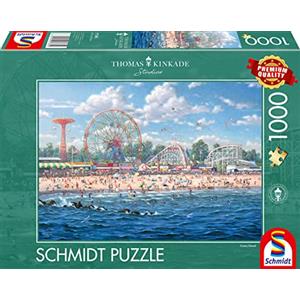 Schmidt Spiele 57365 Thomas Kinkade, Coney Island, Puzzle da 1000 Pezzi, Multicolore, one Size