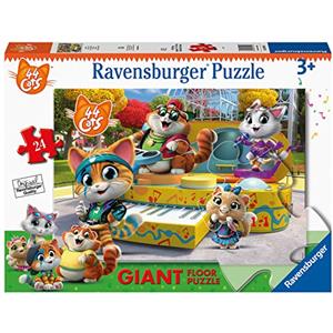 Ravensburger 030910 - 44 Gatti, Puzzle 24 Pezzi Giant Pavimento, Puzzle per Bambini, Età Raccomandata 3+