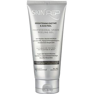 SkinPep, esfoliante con enzima e acido, 180 ml, pelle bella e vibrante + enzimi di ananas e papaya + peptidi + acido glicolico e lattico + vitamina C, gel peeling professionale