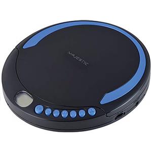 Majestic New Majestic DM 1550 MP3 - Lettore CD/MP3 Portatile con Funzione Antishock, Presa Cuffie, Auricolari Inclusi, Nero Blu
