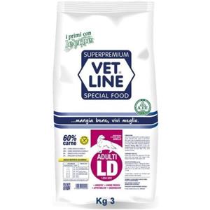 Vet Line Crocchette Adulto LD Agnello 3 Kg - Monoproteico e Senza Glutine