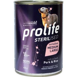 Prolife sterilised sensitive adult medium large maiale e riso 400gr