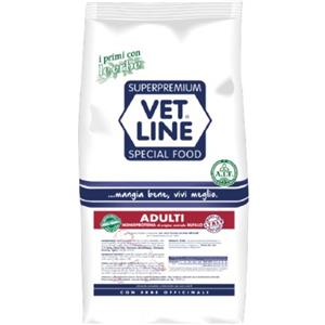 Vet Line Crocchette per Cani Adulti Monoproteiche al Bufalo 3 Kg - Ipoallergizzante e con Erbe Officinali