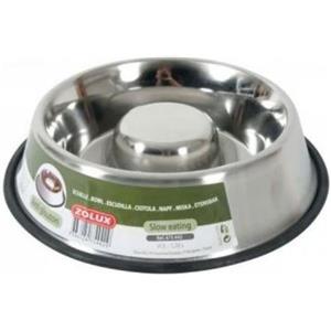 Zolux Ciotola Inox Pasto Lento 0,7L - Resistente e Facile da Pulire
