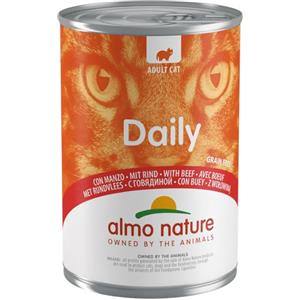 Almo Nature Daily Menu Cibo Umido Completo per Gatti Adulti al Manzo - 400 g - Senza Glutine e Cereali