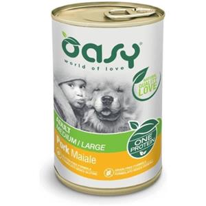 Oasy one protein paté adult medium/large maiale 400gr