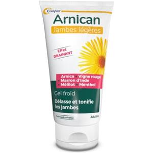 ARNICAN - Gel cosmetico freddo a base di arnica, mentolo ed estratti vegetali - Effetto drenante - Dassa e tonifica le gambe - Tubo da 150 ml