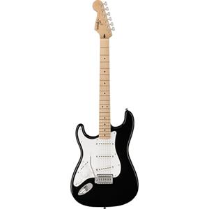 Fender Squier by Fender Sonic Stratocaster Chitarra Elettrica Mancina, Nera, Tastiera in Acero, Battipenna Bianco, Include Lezioni Virtuali Gratuite