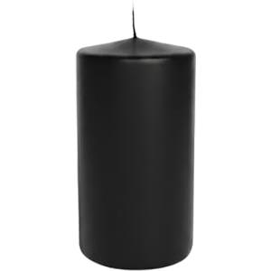 Cereria Di Giorgio - 2 Candele Cero - Diametro 8 cm Altezza 15 cm - Colore Nero - Durata 100 ore - Non profumate