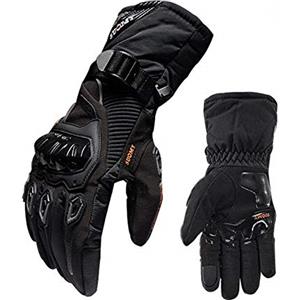 Riloer Guanti invernali impermeabili per uomo e donna - Dita touch screen e palmo in silicone, per guanti da corsa moto Dirt Bike ATV UTV Guanti da ciclismo all'aperto