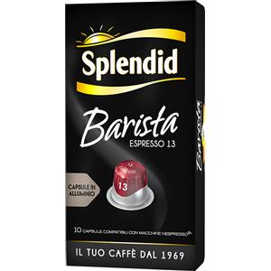 Splendid Capsule Compatibili Nespresso Barista - 40 Capsule in Alluminio con Aroma Intenso