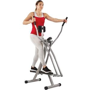 Sunny Health & Fitness ellittica da casa, Cross trainer a basso impatto per la casa, monitor LCD, compatto e pieghevole - SF-E902