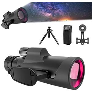 LearnLyrics Visione monoculare, visione monoculare termica | Telescopio impermeabile ad alta potenza 10-30X50 con supporto per telefono | Occhiali da osservazione impermeabili anti-scuotimento per