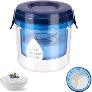 lomonmen Colino per Yogurt Greco,Filtro Yogurt Greco con Coperchio,Separatore di Siero di Latte per Yogurt con Maglia Fine per Yogurt Greco,Succhi di Frutta,Latte,Tè (blu)