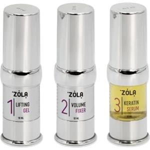 Zola Sistema di laminazione Brow&Lash, set da 3 pezzi (naturale)
