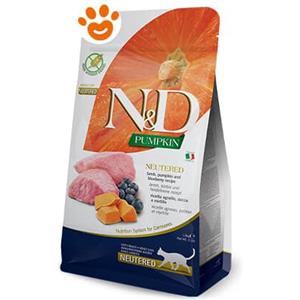 Farmina Cat N&D Pumpkin Neutered Adult Agnello e Mirtilli - Sacco Da 1,5 Kg