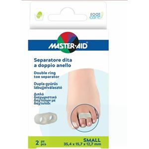 Master Aid Separatore Dita in Gel con Anello Doppio Large - 2 Pezzi, Previene Dolore e Lesioni