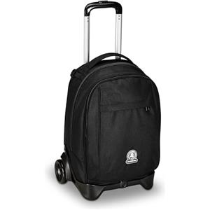 Invicta Trolley Scuola New Tech Solid, Nero, 3 in 1, Zaino con Carrello Sganciabile, Multi tasche, Maxi Capienrte, Scuola, Viaggio e Tempo Libero, Ragazzi