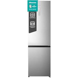 Hisense MC60331ID Frigorifero Combinato a libera installazione, Total No frost con doppia porta reversibile, Inox Look, Altezza 200 cm, capacità netta 336 litri, Classe energetica D