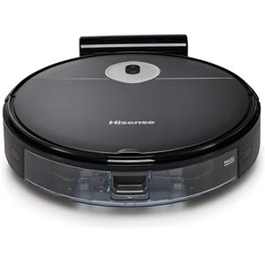 Hisense, Robot Aspirapolvere Lavapavimenti, Mappatura Giroscopica, 3 Livelli Potenza e di Lavaggio, Controllo tramite App (Wi-Fi), 90 min autonomia, Batteria 2600 mAh, 55W, Nero (Black RVCG144AB)