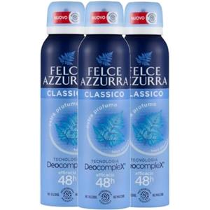 Felce Azzurra Deodorante Classico Idratalc Unisex Spray 48H 150 Ml (3 Unità)