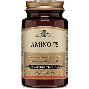 Solgar Amino 75 - Integratore di Aminoacidi Essenziali in Forma Libera, 30 Capsule Vegetali