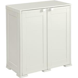 Tontarelli S.p.A. Armadio SIMPLEX Basso+1 RIPIANO Largo Mobile Contenitore, Panna, 79X43XH85.5CM
