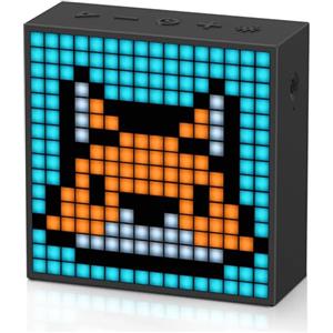 Divoom Timebox evo - Speaker Bluetooth Portatile Wireless, Pixel Art, LED, controllo tramite App, funzioni Smart, con bassi potenti, supporta radio sveglia, con microfono (nero)