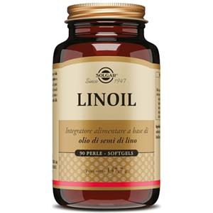 Solgar LINOIL, 90 perle - Olio di semi di lino spremuto a freddo - ALA omega‑3, integrità membrane