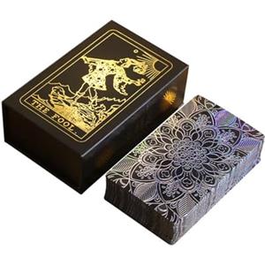 GIBZ Glitter Tarocchi Deck per Principianti 78 Pezzi Set di Carte da Gioco con Scatola