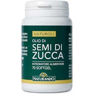 Naturando Olio di Semi di Zucca 70 Perle Integratore Alimentare per Migliorare la Funzionalità della Prostata
