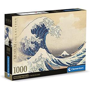 Clementoni - 39707 - Museum Collection - Museum La Grande Onda Di Hok. - 1000 Pezzi - Puzzle Adulti, Arte, Puzzle Quadri Famosi, Dipinti Famosi, Made In Italy