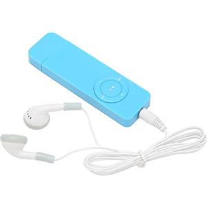CCYLEZ Lettore Mp3, Pocket USB Mp3 con Batteria 180mAh per la Corsa Sportiva, Mini Music Player Lossless Sound (Blu)